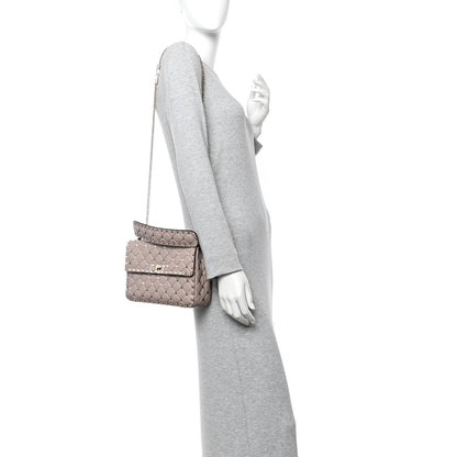 Valentino Garavani Lambskin Medium Rockstud Spike Shoulder Bag Poudre 2 of 9