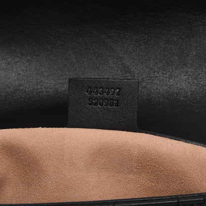 Gucci Calfskin Matelasse Studded Small Pearly GG Marmont Shoulder Bag Black 7 of 7