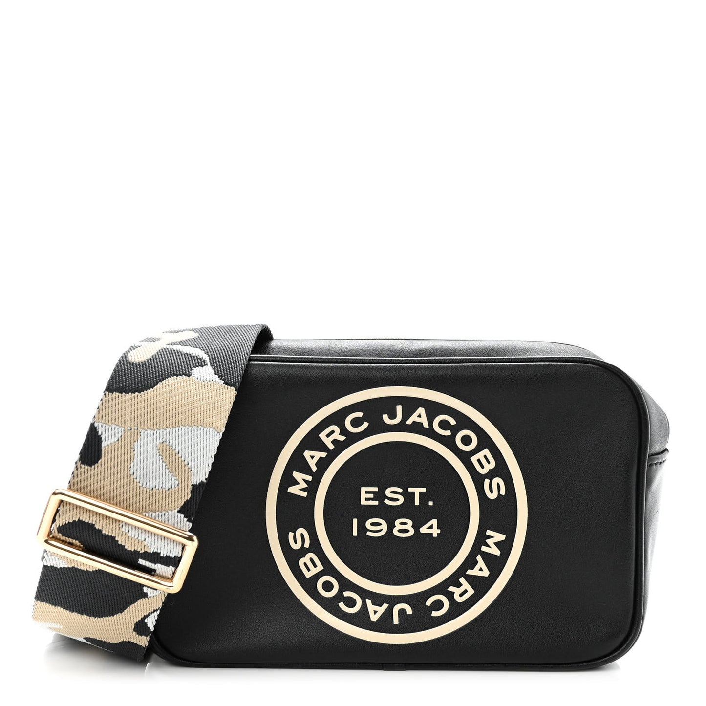 Calfskin Signet Flash Camera Bag Black