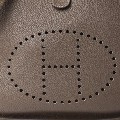 Hermes Taurillon Clemence Evelyne III GM Etoupe 9 of 10