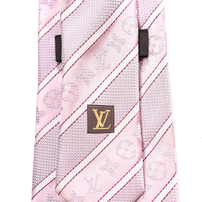 Louis Vuitton Silk Mens Panache Neck Tie Pink 4 of 4