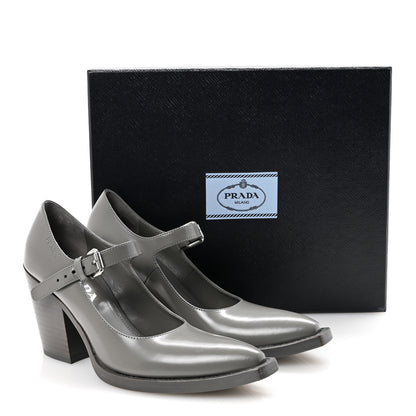 Prada Spazzolato Mary Jane 90mm Pumps 36.5 Marmo 9 of 9