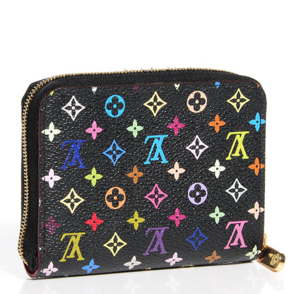 Louis Vuitton Monogram Multicolor Zippy Coin Purse Black Grenade 3 of 7