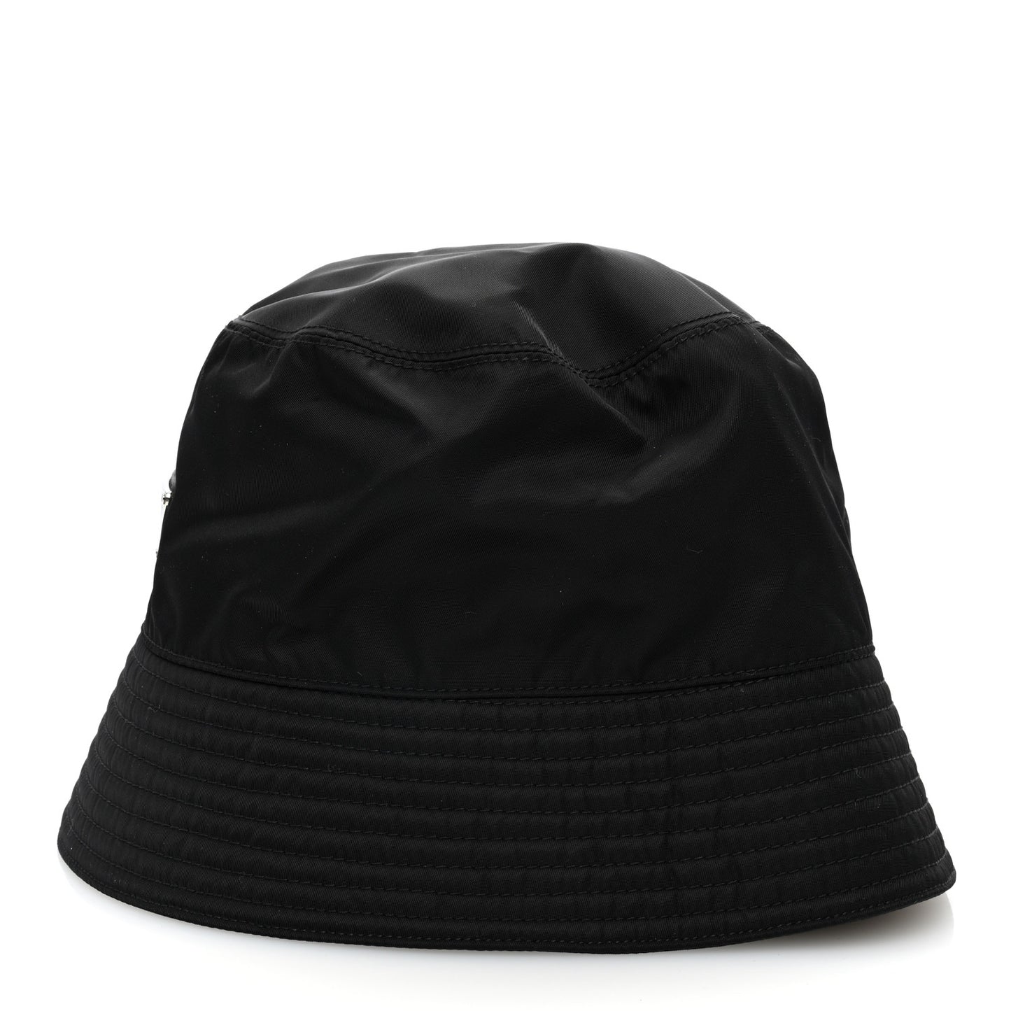 Re-Nylon Metal Triangle Logo Mens Bucket Hat L Black