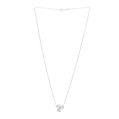 Tiffany Platinum Diamond .17ctw Small Paper Flowers Pendant Necklace 2 of 5