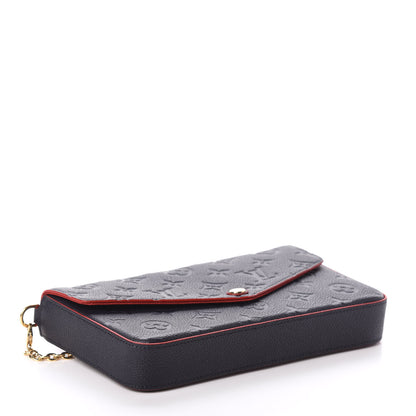 Louis Vuitton Empreinte Pochette Felicie Chain Wallet Marine Rouge 5 of 9