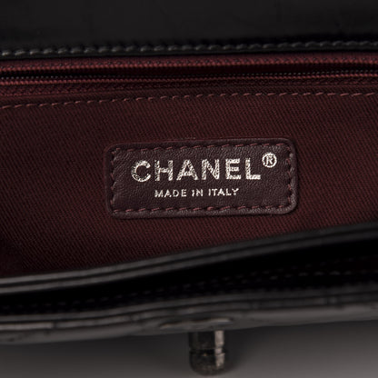 Chanel Glazed Calfskin Quilted Medium Perfect Edge Flap Black 6 of 10