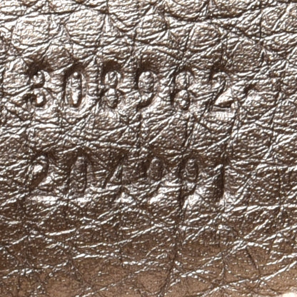 Gucci Metallic Pebbled Calfskin Medium Soho Chain Shoulder Bag Golden Beige 7 of 12