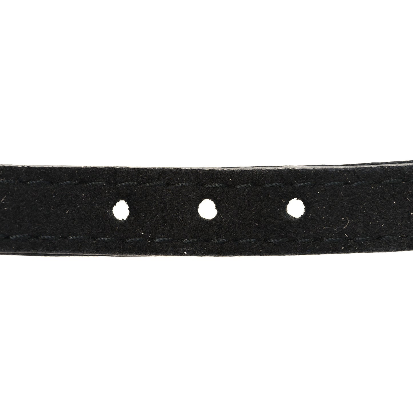 Suede Metal Chain Bracelet Black