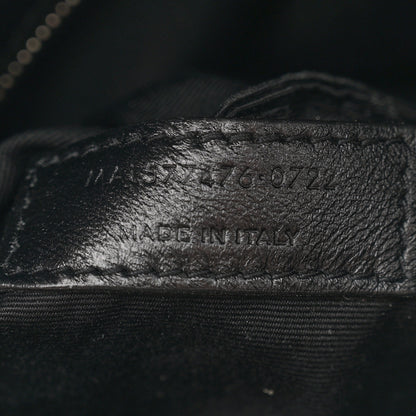 Saint Laurent Lambskin Quilted Small Loulou Puffer Monogram Chain Satchel Black 7 of 13
