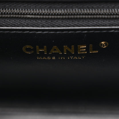 Chanel Shiny Aged Calfskin Quilted Nano Kelly Shopper Black 6 of 11