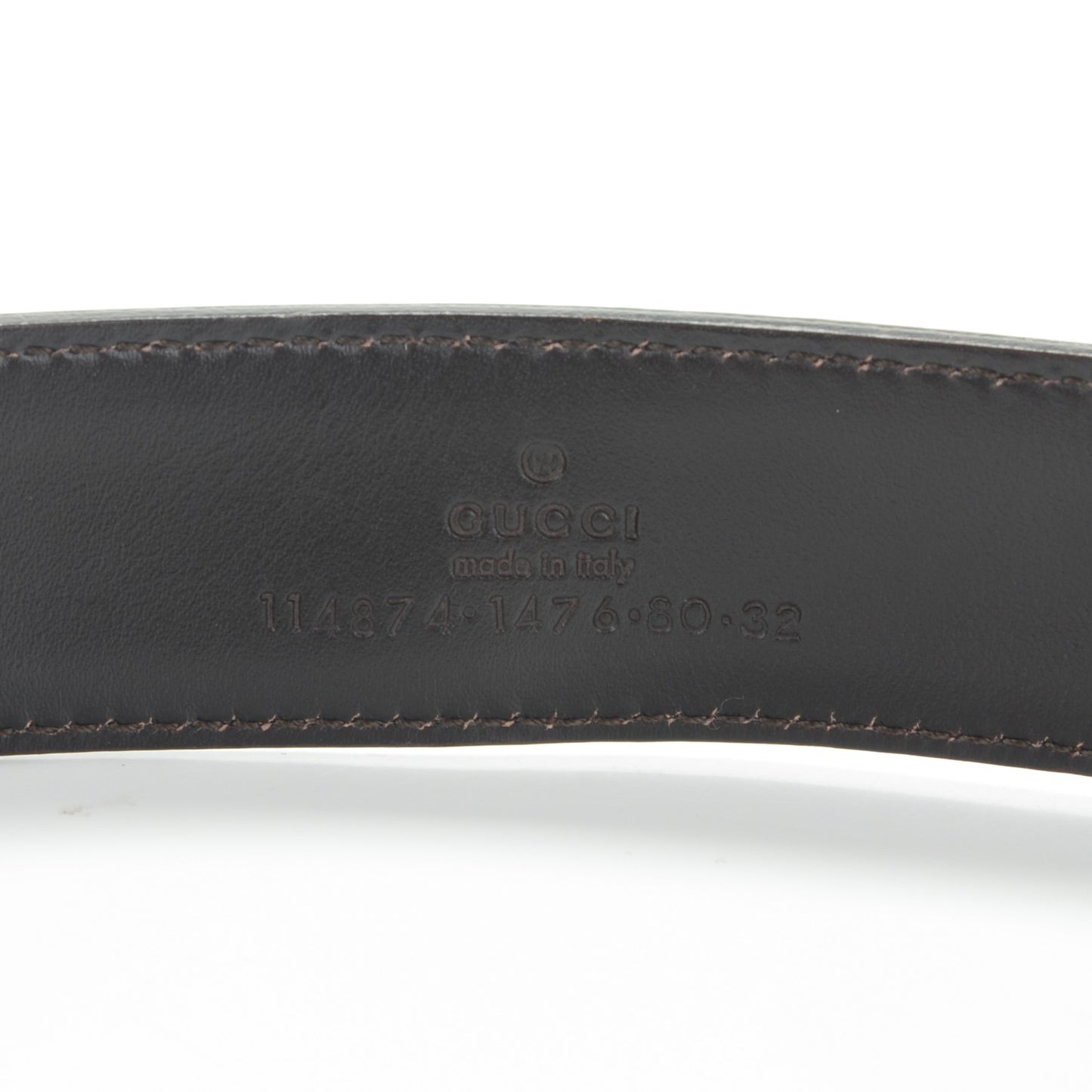 Monogram Interlocking G Belt 80 32 Dark Brown