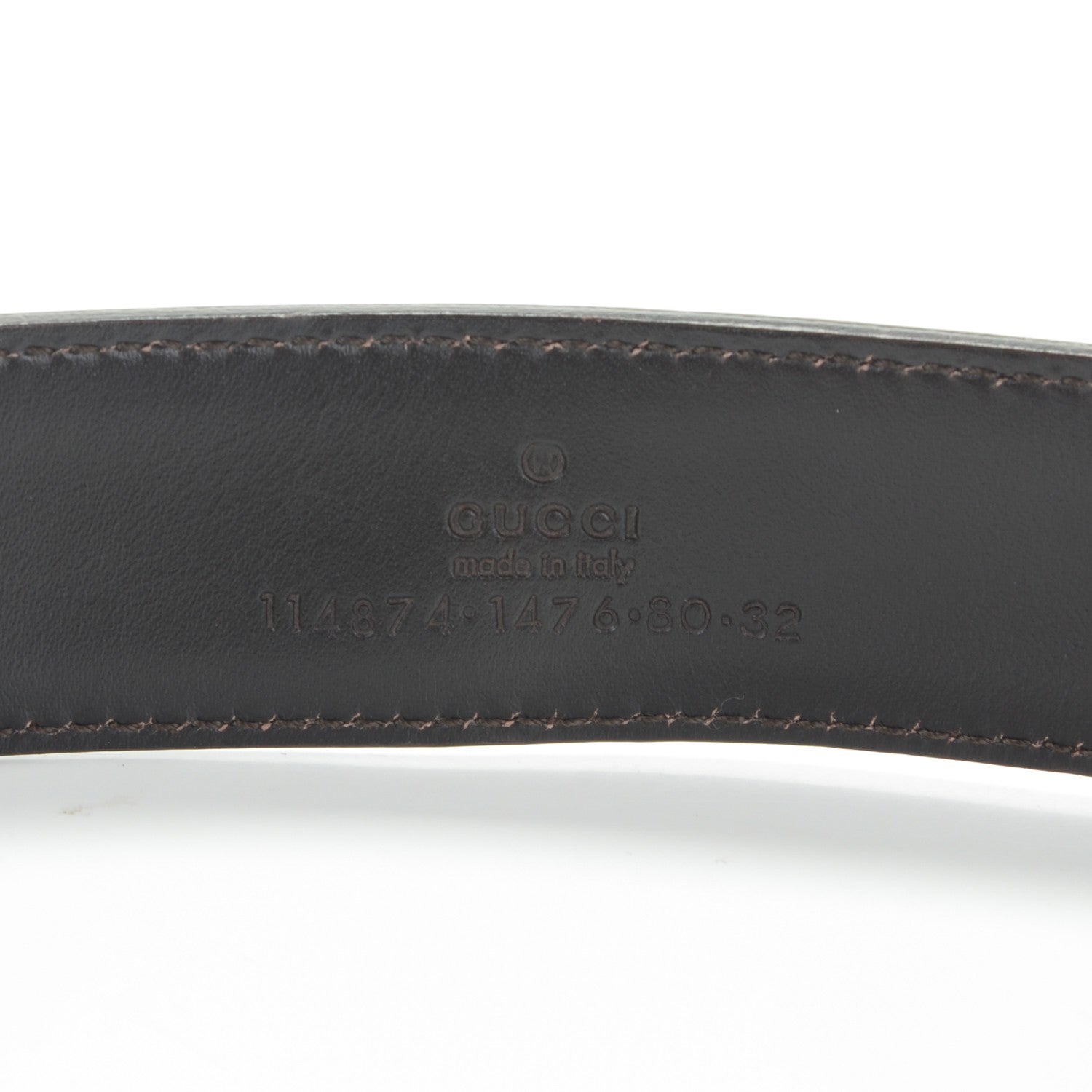 Gucci Monogram Interlocking G Belt 80 32 Dark Brown 4 of 7