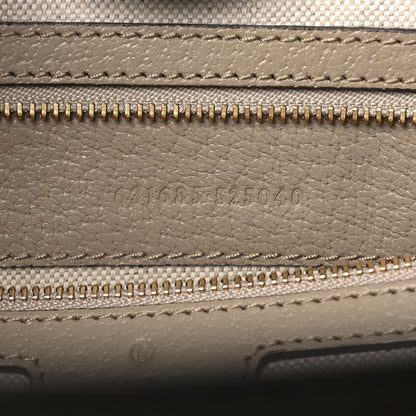 Gucci GG Supreme Monogram Textured Dollar Calfskin Web Medium Ophidia Shopping Tote Beige Mystic White Oatmeal 7 of 10