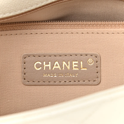 Chanel Shiny Caviar Quilted Small Chain Melody Flap White 6 of 9