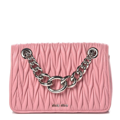 Miu Miu Nappa Matelasse Shoulder Bag Rosa 1 of 6