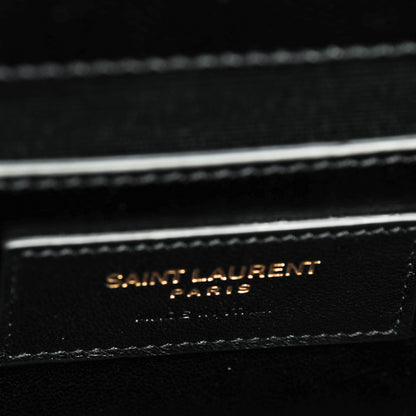 Saint Laurent Grain De Poudre Small Monogram Kate Satchel Black 7 of 7