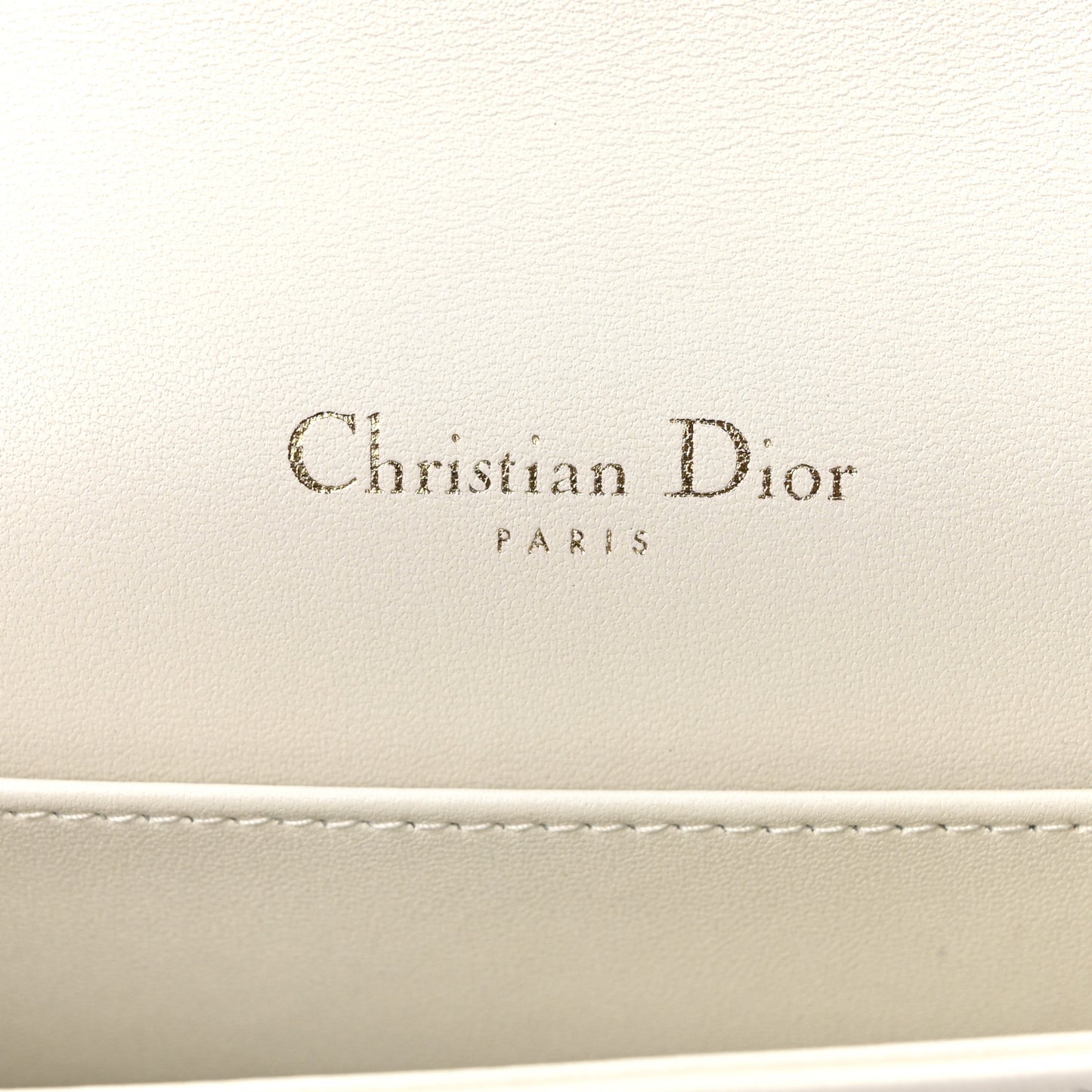 Lambskin Cannage Lady Dior Pouch Latte