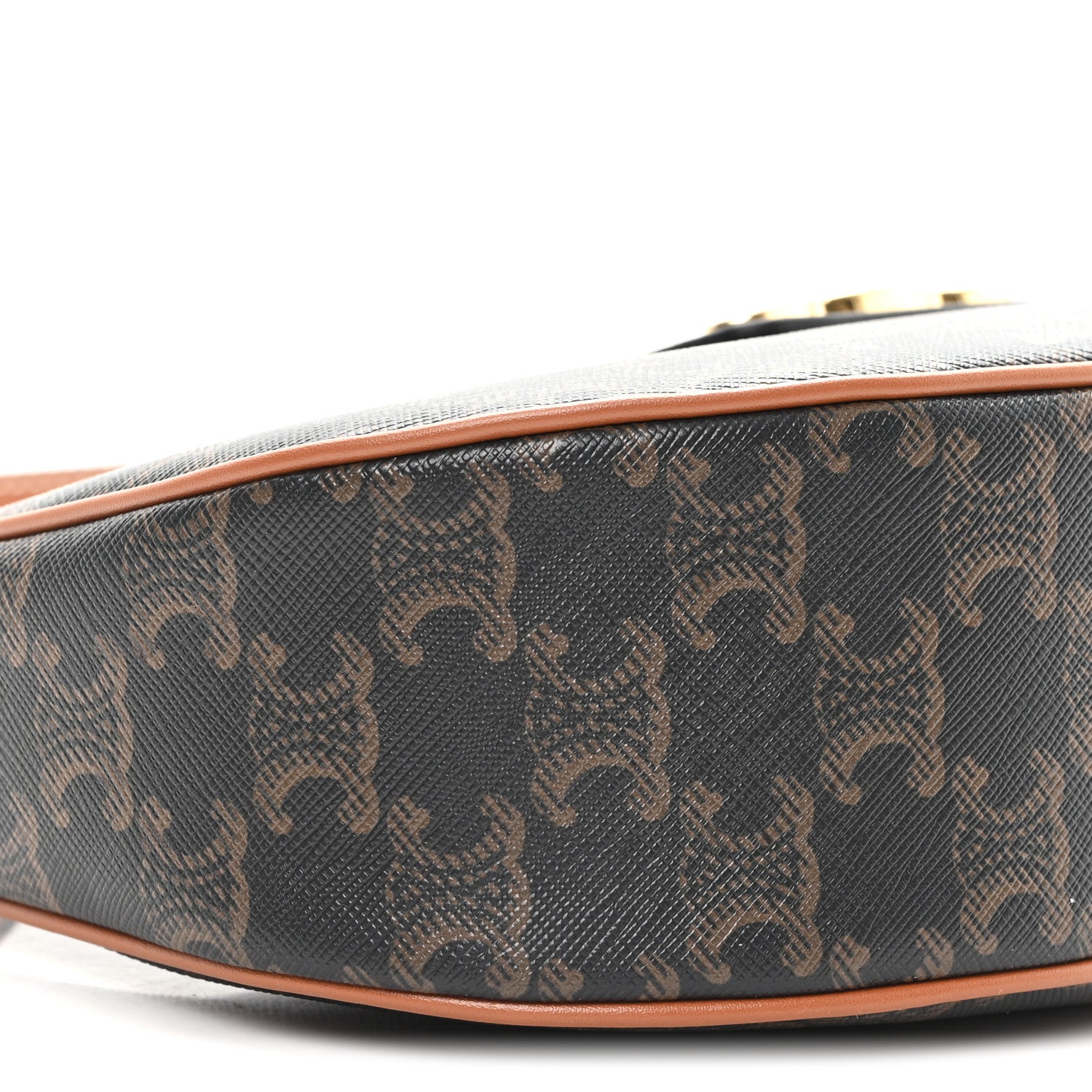 Celine Triomphe Canvas Calfskin Medium Strap Ava Triomphe Shoulder Bag Tan 8 of 9