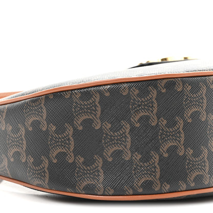 Celine Triomphe Canvas Calfskin Medium Strap Ava Triomphe Shoulder Bag Tan 8 of 9