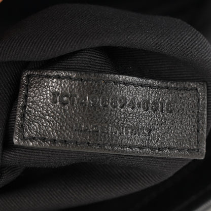 Saint Laurent Crinkled Calfskin Matelasse Monogram Medium Niki Chain Satchel Black 7 of 12