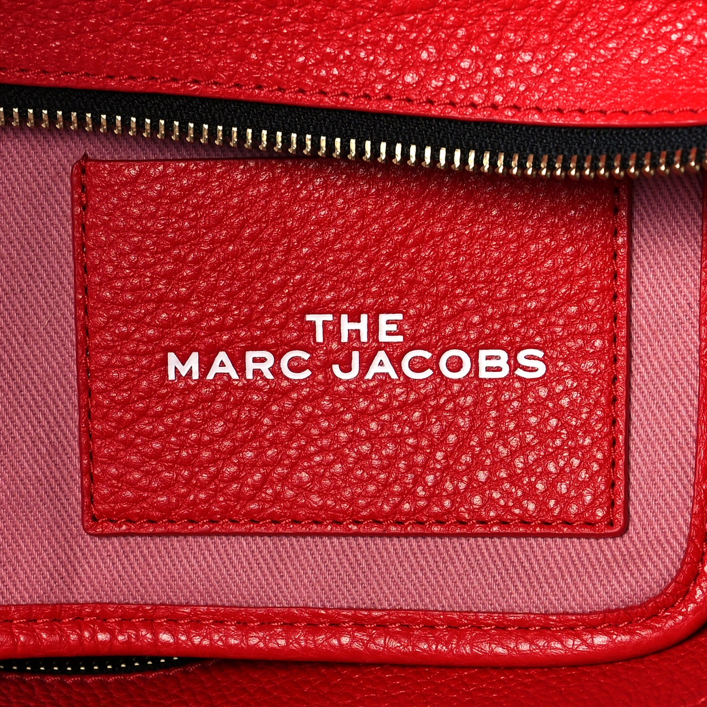 Grained Calfskin Small The Tote Bag Red
