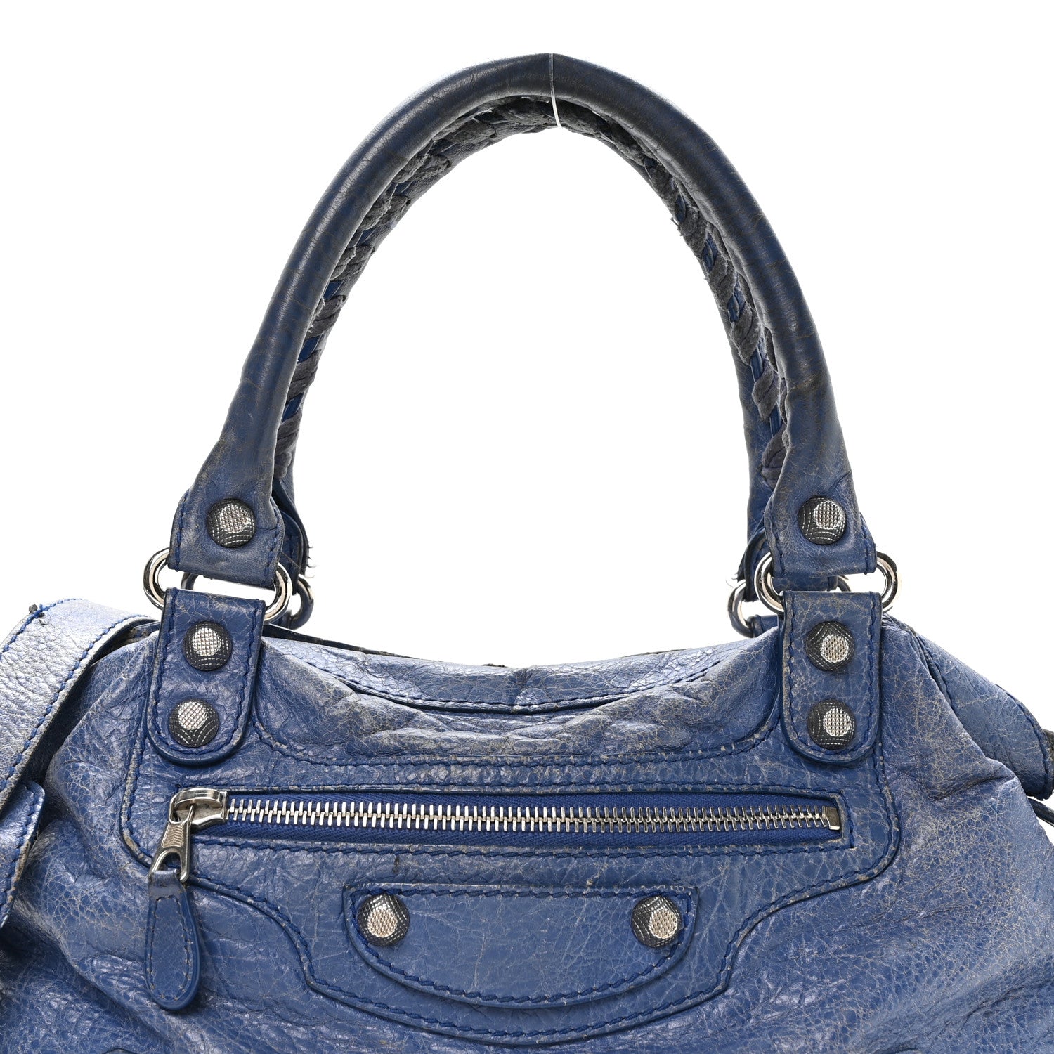 Balenciaga Agneau Giant 12 Silver Hardware Town Bleu Glacier 9 of 13