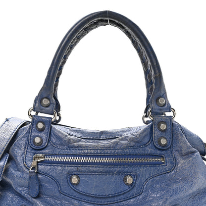 Balenciaga Agneau Giant 12 Silver Hardware Town Bleu Glacier 9 of 13