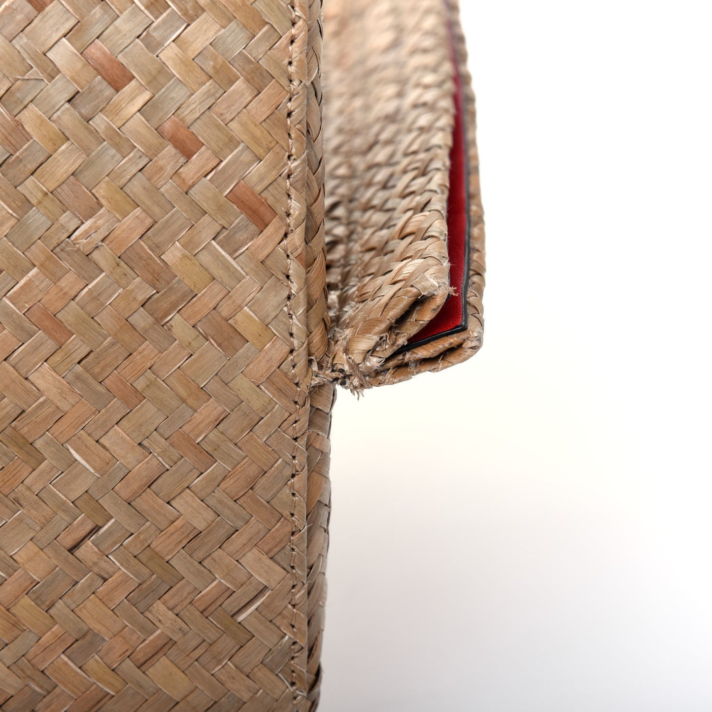 Raffia Medium Vlogo Escape Shopper Natural Black Rouge