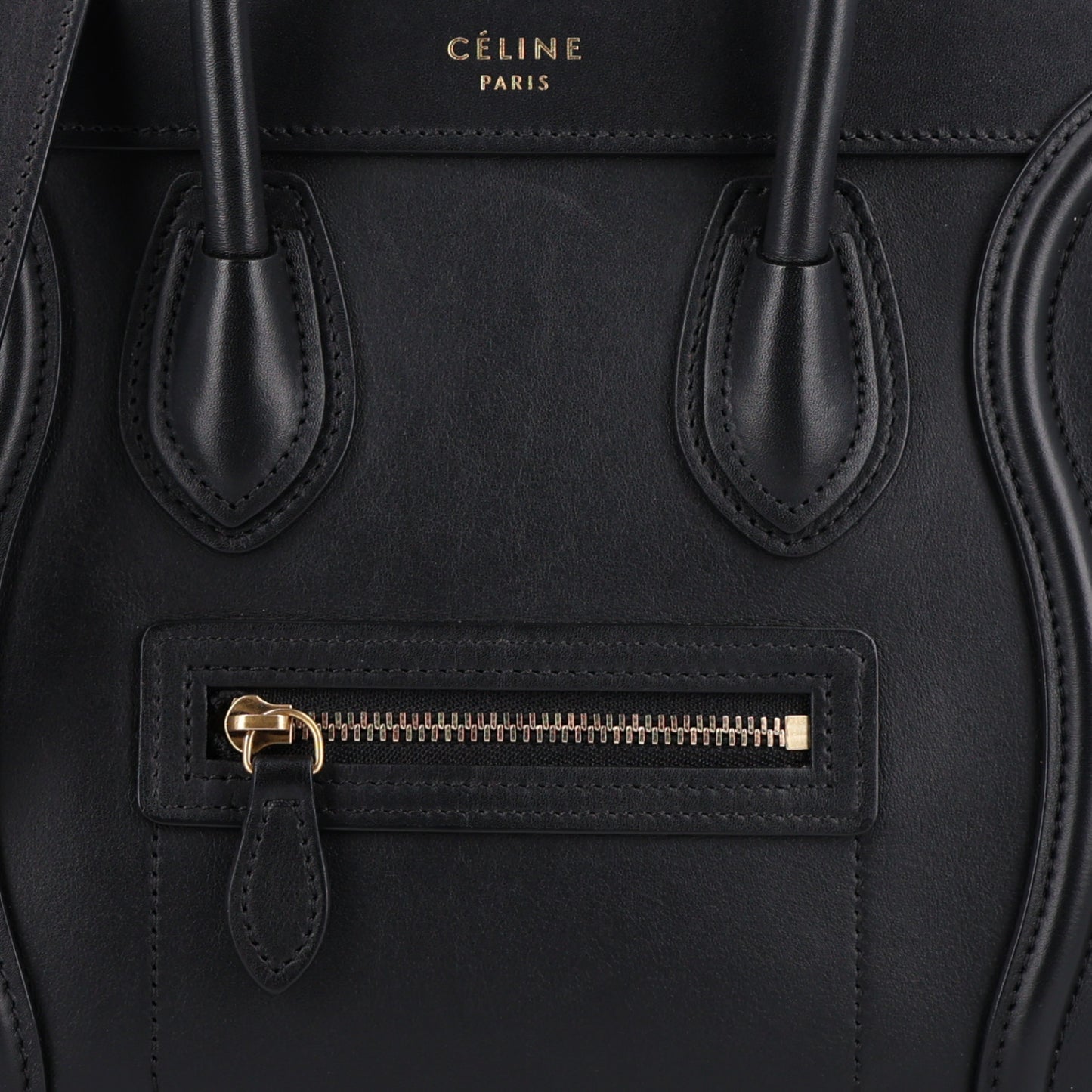 Smooth Calfskin Nano Luggage Black