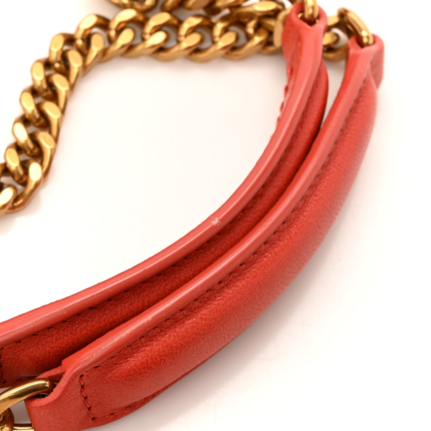 Lambskin Chevron Quilted Small Loulou Bag Celosia