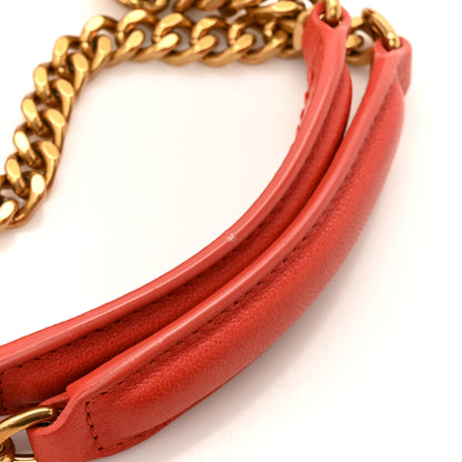 Saint Laurent Lambskin Chevron Quilted Small Loulou Bag Celosia 12 of 12