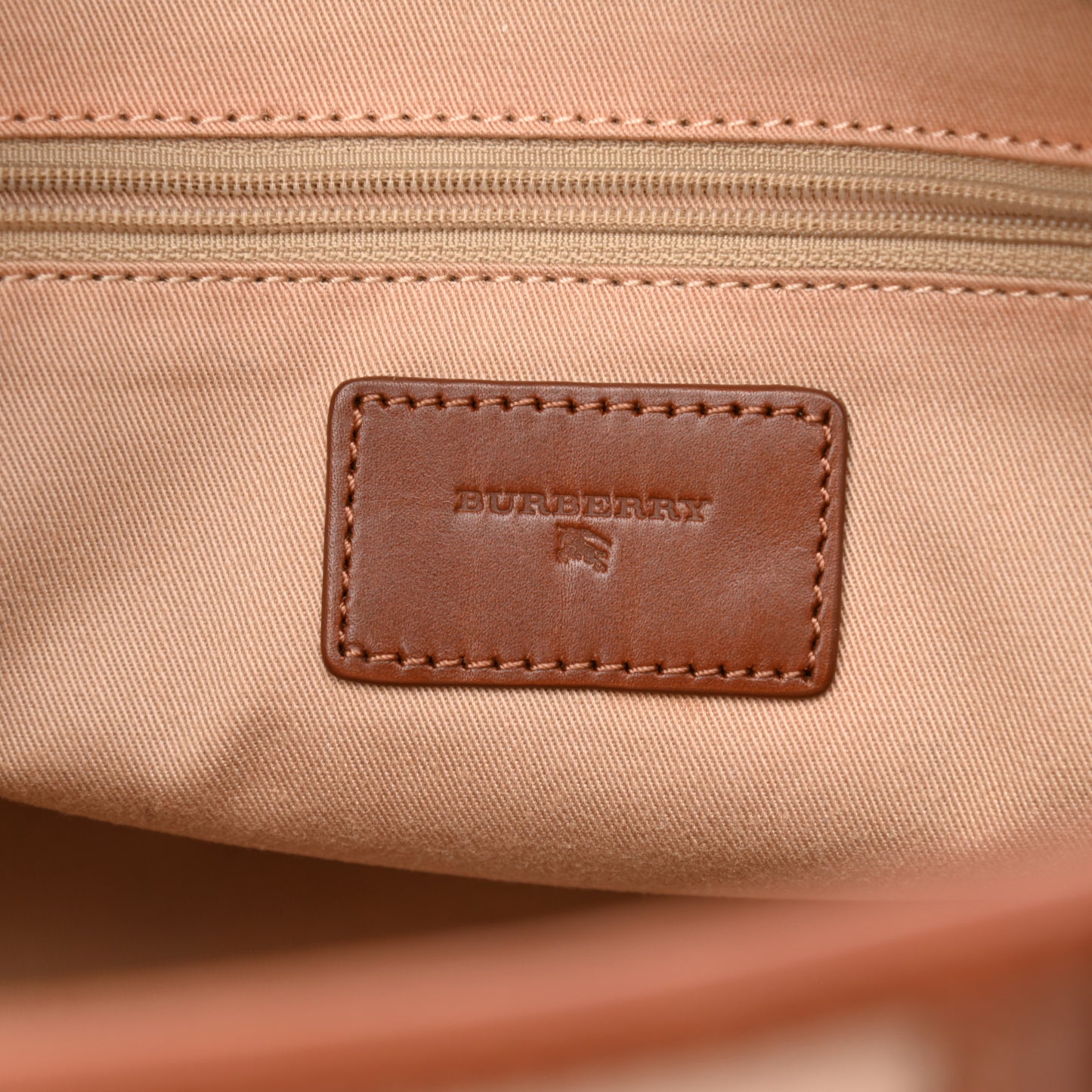 Canvas Nova Check Buckle Satchel Natural