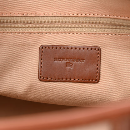 Burberry Canvas Nova Check Buckle Satchel Natural 5 of 14
