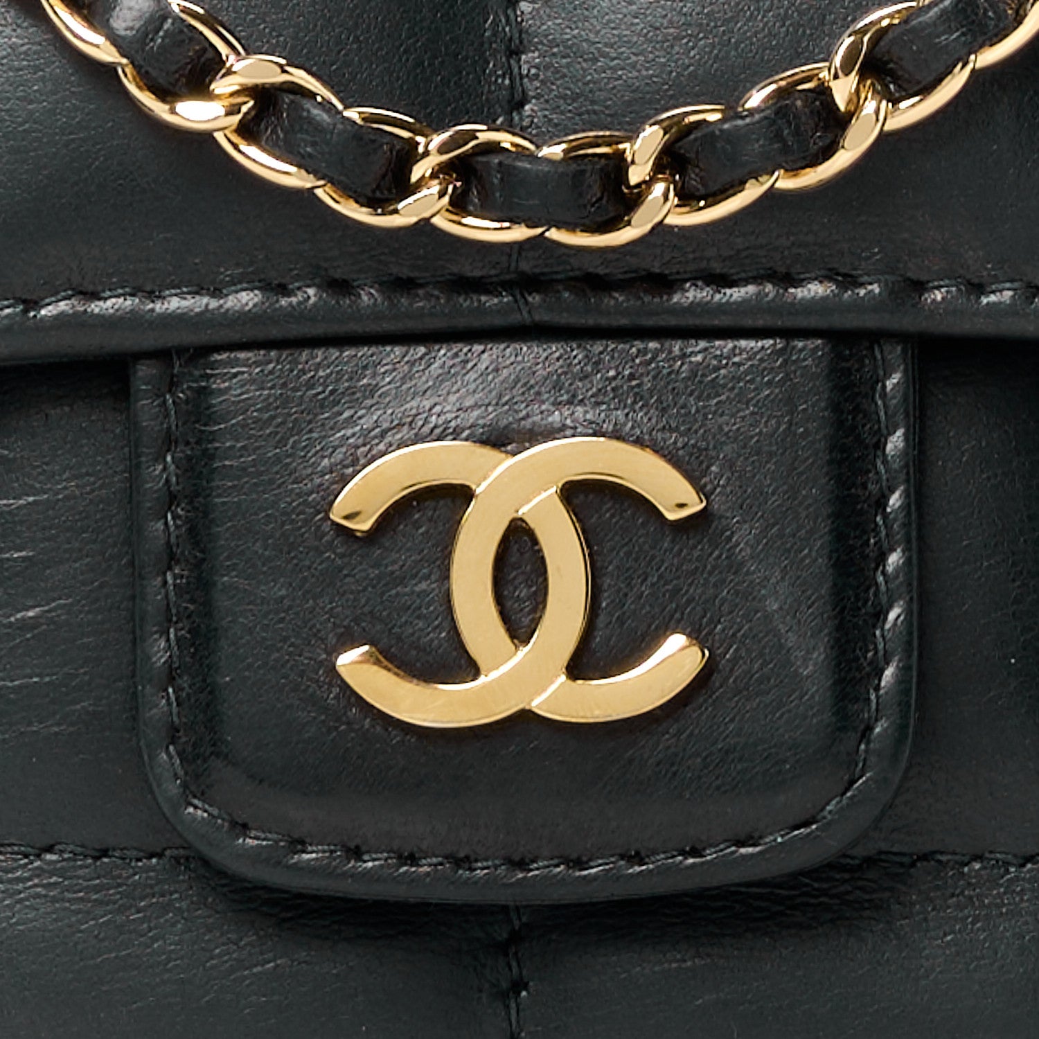 Chanel Lambskin Quilted Mini Chocolate Bar Camellia Flap Black 8 of 11