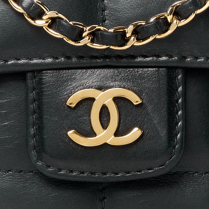 Chanel Lambskin Quilted Mini Chocolate Bar Camellia Flap Black 8 of 11