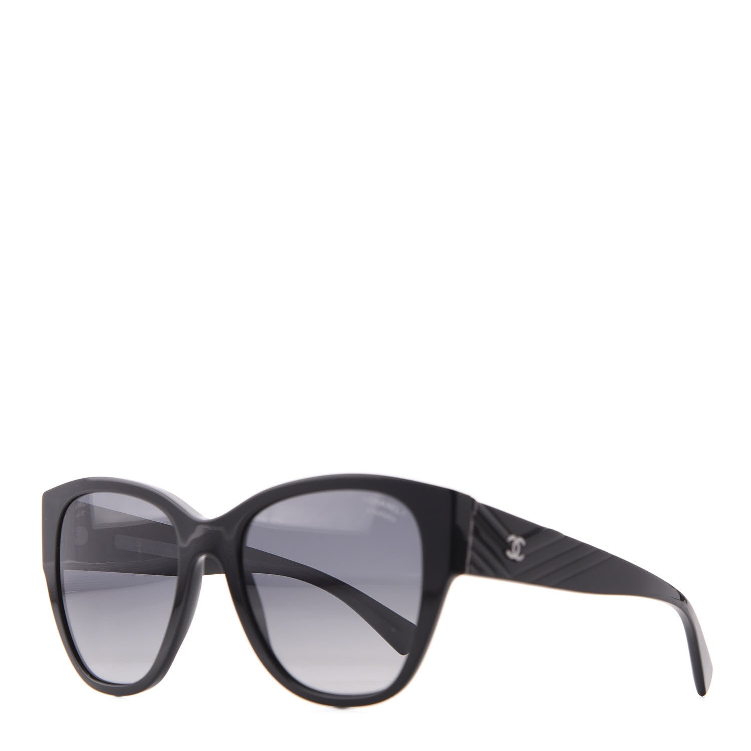 Chanel Acetate Polarized Butterfly CC Sunglasses 5412 Black 1 of 9