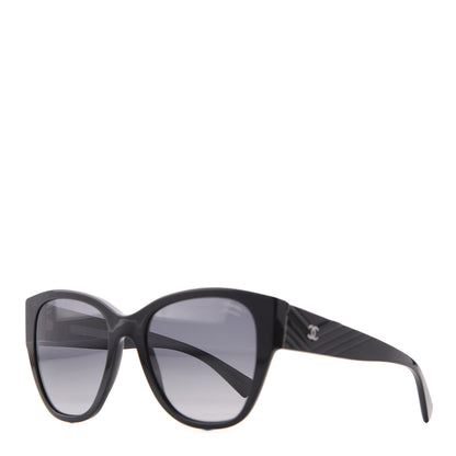 Chanel Acetate Polarized Butterfly CC Sunglasses 5412 Black 1 of 9