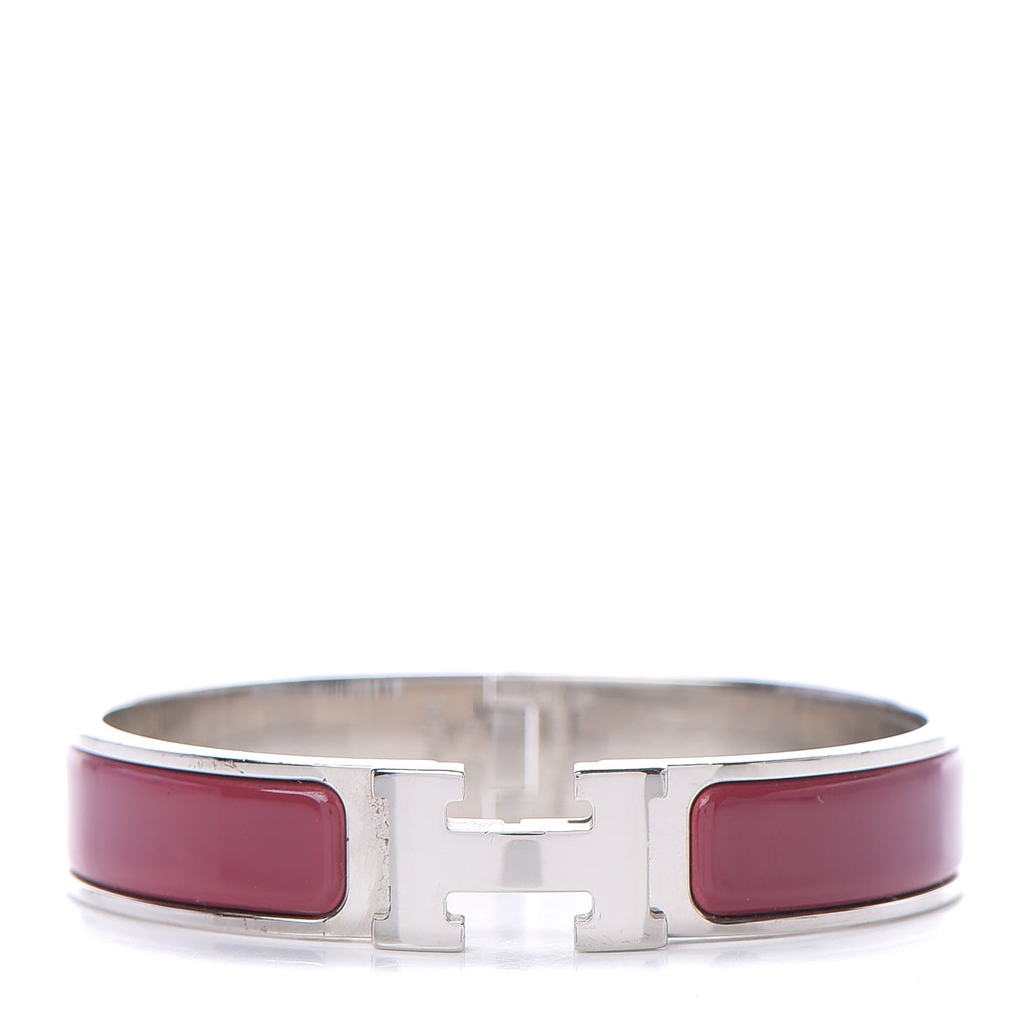 Enamel Narrow Clic Clac H Bracelet PM Rouge De Chine