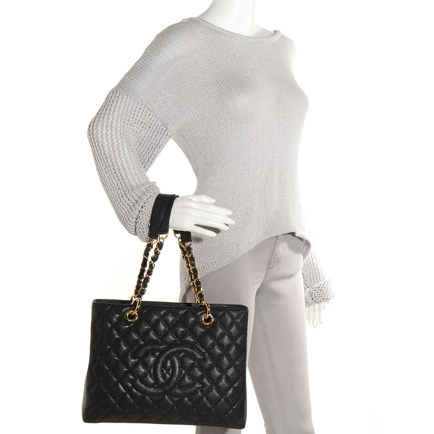 Caviar Grand Shopping Tote GST Black