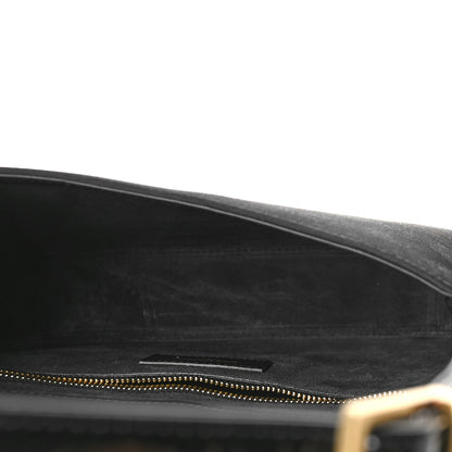 Saint Laurent Silk Satin Calfskin Le 5 A 7 Hobo Black 5 of 8
