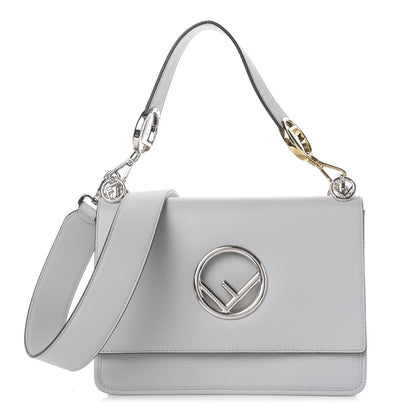 Fendi Vitello Century Opaco F is Fendi Kan I Shoulder Bag Grigio Perla 1 of 9