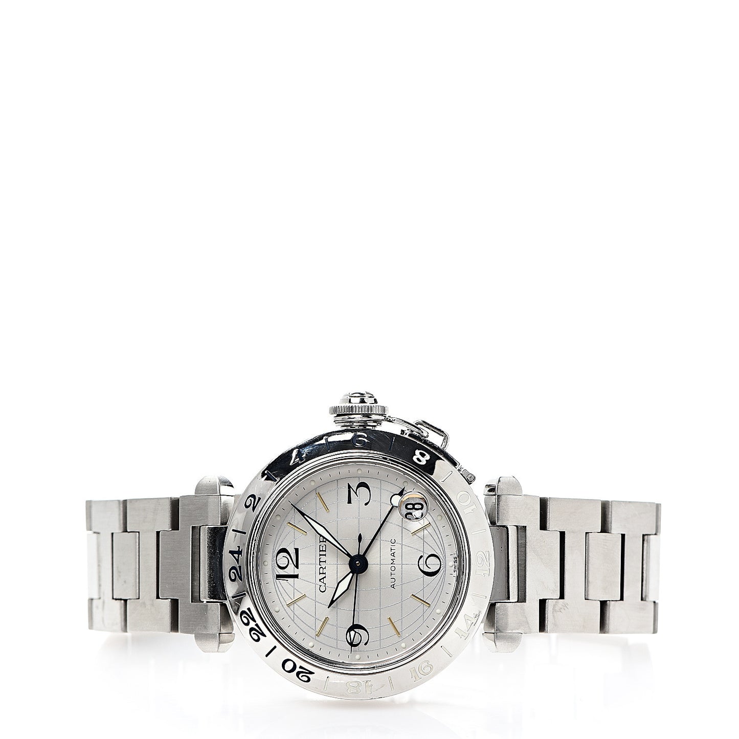 Stainless Steel 35mm Pasha GMT Automatic Watch