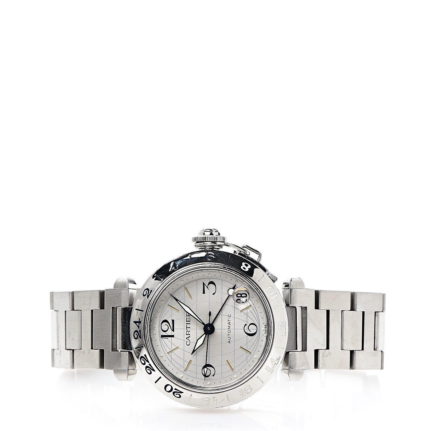 Cartier Stainless Steel 35mm Pasha GMT Automatic Watch 2 of 5