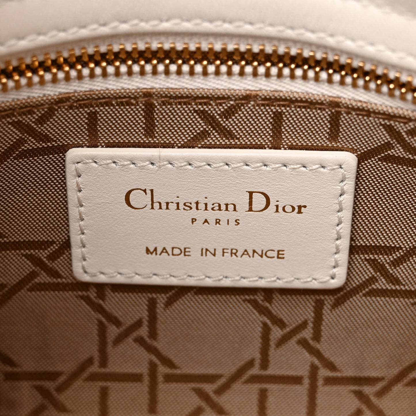 Lambskin Cannage Mini Lady Dior Latte