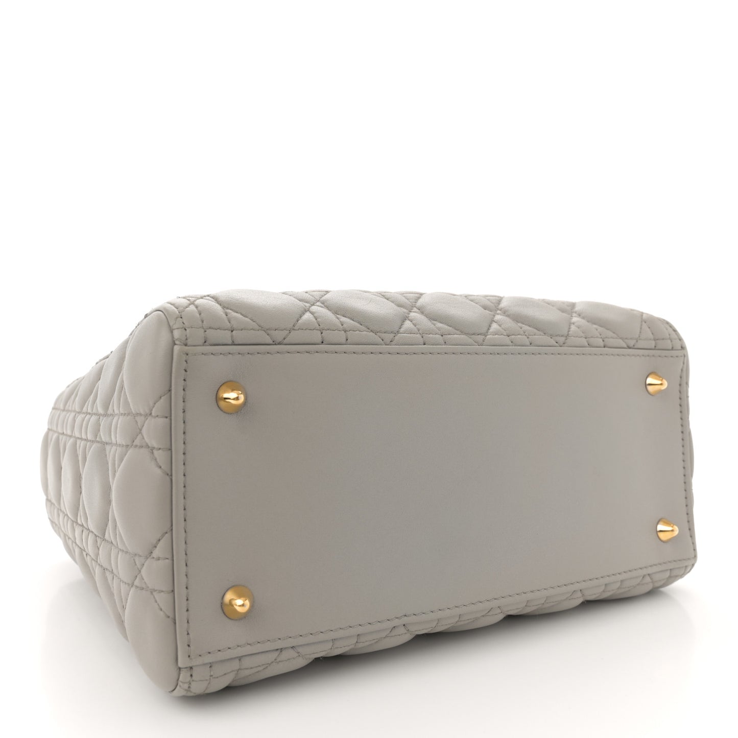 Lambskin Cannage Medium Lady Dior Grey