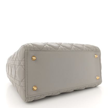 Christian Dior Lambskin Cannage Medium Lady Dior Grey 4 of 16