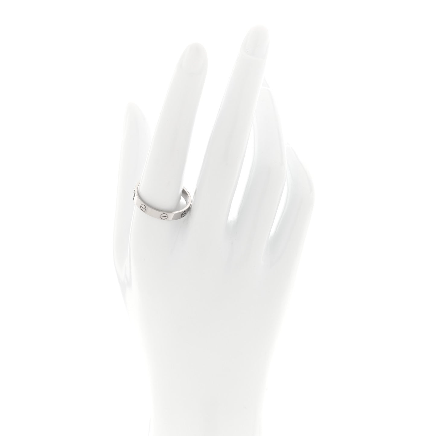 18K White Gold 3.5mm LOVE Wedding Band Ring 62 10