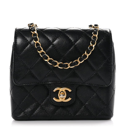 Chanel Goatskin Quilted Mini Square Flap Black 1 of 10