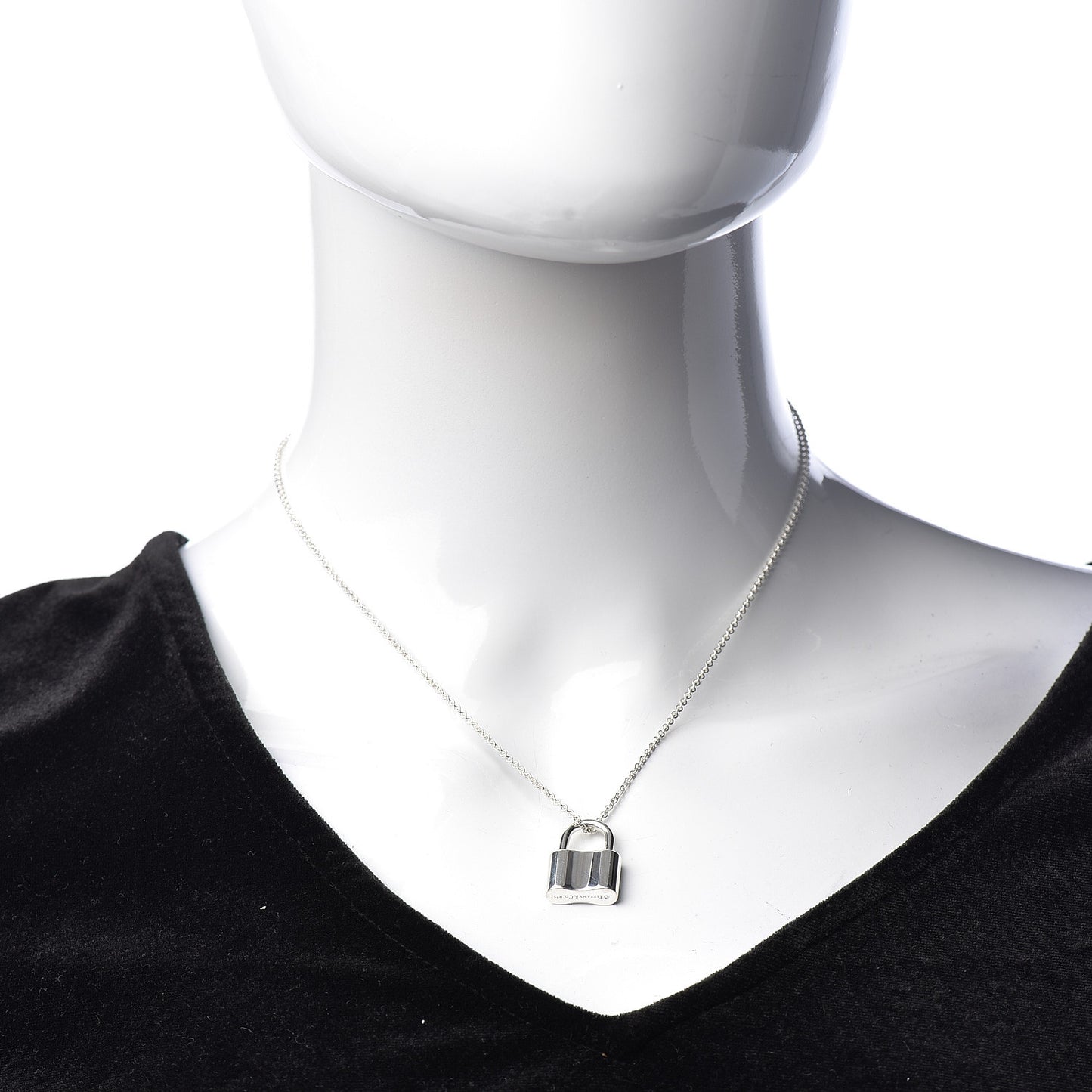 Sterling Silver 1837 Lock Pendant Necklace